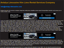 Tablet Screenshot of antalya-limousine.com